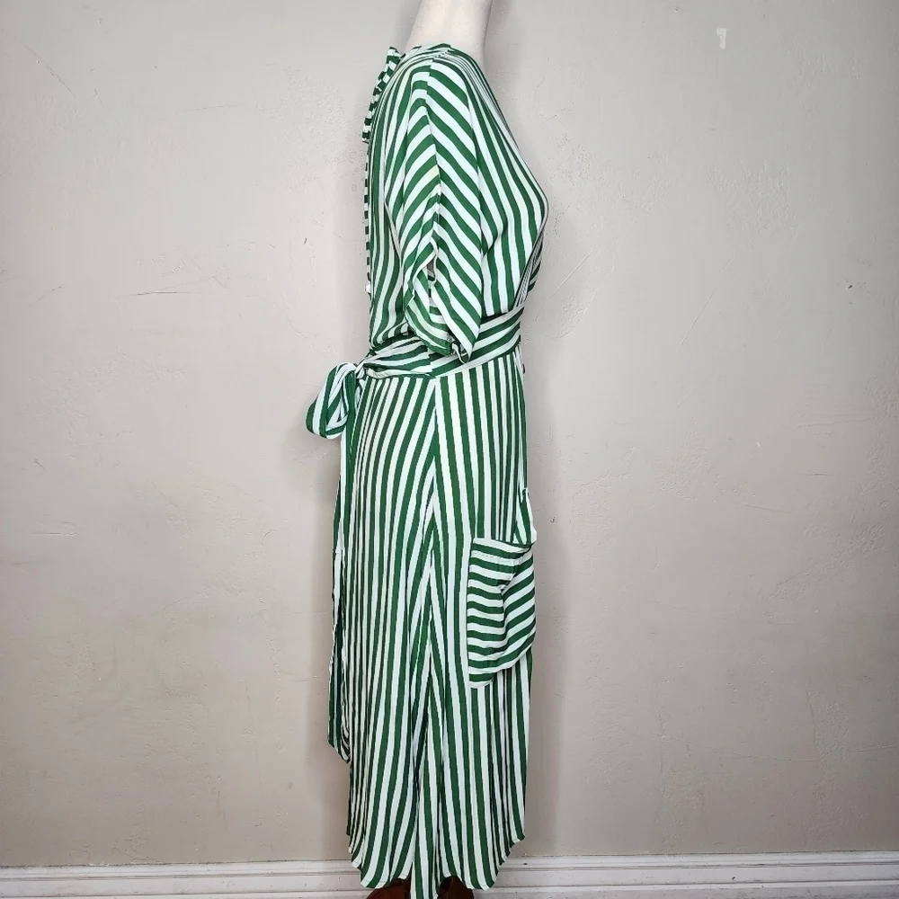 NWT Faithfull The Brand Milan Midi‎ Striped Dress Size Medium - Picture 5 of 14
